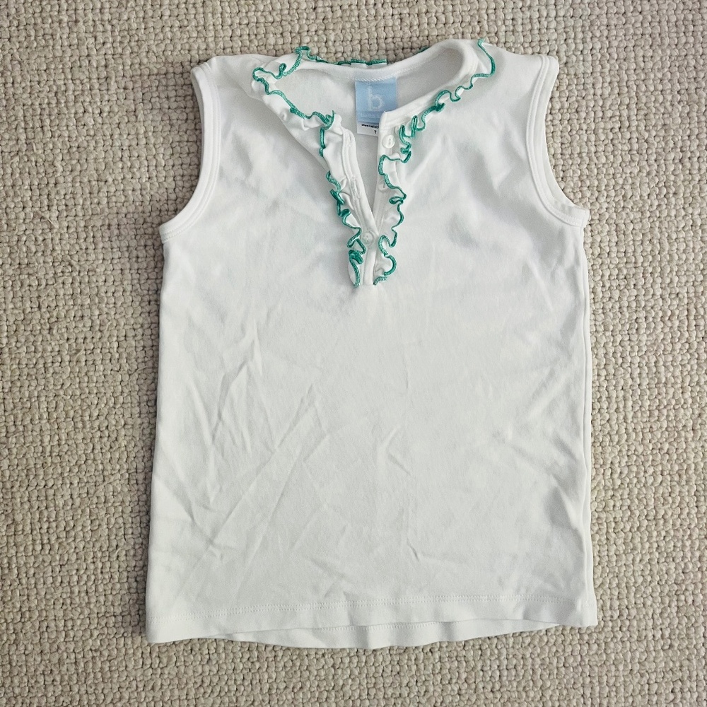 Bella Bliss Girls Sleeveless Ruffle Collar Shirt (7)